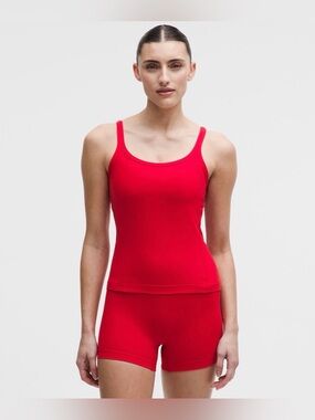 NWOT Lululemon Align Scoop Waist Length Tank Top in Oxford Red Size 10!